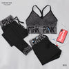 PINK Women Yoga Sets Sports Bra+Yoga Pants+Shorts Fitness Clothing Sportwear Women Yoga Suit Sports Wear For Women Gym Clothing