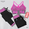 PINK Women Yoga Sets Sports Bra+Yoga Pants+Shorts Fitness Clothing Sportwear Women Yoga Suit Sports Wear For Women Gym Clothing