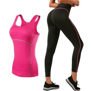 Sports Running Cropped Top +Leggings Set Women Fitness Suit Yoga Sets Gym Trainning Set Clothing workout fitness women yo