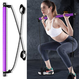 1PC Pilates Stick Yoga Resistance Bands Gym Equipment Elastic Bands Fitness Training Body Crossfit Gym Rubber Tube yoga pilates