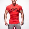 HETUAF  Quick Dry Slim Fit Tees Men Patchwork T-Shirts Compression Shirt Tops Bodybuilding Fitness V-Neck Short Sleeve T Shirt